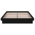 Estructura de cama madera maciza negro 120x200