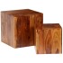 Mesa de centro de madera maciza sheesham 2 unidades 40x40x40