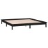 Estructura de cama con LED madera maciza negra 160x200