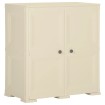 Armario de plástico diseño madera blanco angora 79x43x85,5 cm