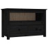 Mueble de TV de madera maciza de pino negro 79x35x52