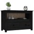 Mueble de TV de madera maciza de pino negro 79x35x52