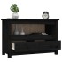 Mueble de TV de madera maciza de pino negro 79x35x52