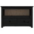 Mueble de TV de madera maciza de pino negro 79x35x52