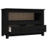 Mueble de TV de madera maciza de pino negro 79x35x52