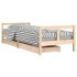 Estructura de cama para niños con cajones madera pino 80x200