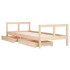 Estructura de cama para niños con cajones madera pino 80x200