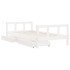 Estructura de cama infantil con cajones madera blanco 90x190