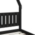 Estructura de cama para niños madera de pino negro 90x200