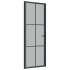 Puerta interior de vidrio y aluminio negro mate 76x201,5