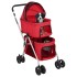 Cochecito doble de perros plegable tela oxford rojo 83x48x97