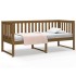 Sofá cama de madera maciza de pino marrón miel 75x190