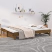 Sofá cama extraíble madera de pino marrón miel 2x(80x200) cm