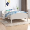 Estructura de cama de madera maciza de pino blanco 160x200 cm