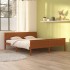 Estructura de cama madera maciza pino marrón miel 180x200