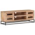 Mueble de TV de madera maciza de acacia 110x30x40