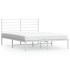 Estructura de cama con cabecero metal blanca 160x200