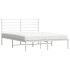 Estructura de cama con cabecero metal blanca 160x200