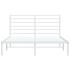 Estructura de cama con cabecero metal blanca 160x200