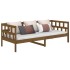 Sofá cama madera maciza de pino marrón miel 80x200