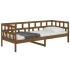 Sofá cama madera maciza de pino marrón miel 80x200