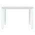 Mesa de comedor de madera maciza de caucho blanco 114x71x75