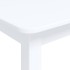 Mesa de comedor de madera maciza de caucho blanco 114x71x75