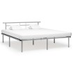 Estructura de cama de metal gris 180x200 cm