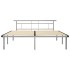 Estructura de cama de metal gris 180x200