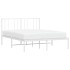 Estructura de cama de metal con cabecero blanca 120x190