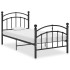 Estructura de cama de metal negro 100x200