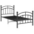 Estructura de cama de metal negro 100x200