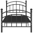 Estructura de cama de metal negro 100x200