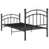 Estructura de cama de metal negro 100x200