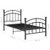 Estructura de cama de metal negro 100x200