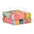 Puf patchwork de tela 60x70x36