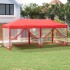 Carpa para fiestas plegable con paredes laterales rojo 3x6