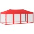 Carpa para fiestas plegable con paredes laterales rojo 3x6