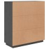 Aparador alto madera maciza de pino gris 100x40x108,5