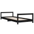 Estructura de cama para niños madera de pino negro 90x200