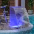 Fuente de piscina con LED RGB acrílico 51