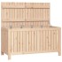 Caja de almacenaje jardín madera maciza de pino 121x55x64