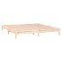 Estructura de cama con LED madera maciza 120x200