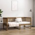 Sofá cama madera maciza de pino marrón miel 100x200