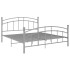 Estructura de cama de metal gris 200x200