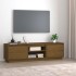 Mueble de TV madera maciza de pino marrón miel 140x35x40