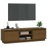 Mueble de TV madera maciza de pino marrón miel 140x35x40