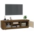 Mueble de TV madera maciza de pino marrón miel 140x35x40