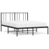 Estructura de cama con cabecero metal negro 140x190