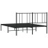 Estructura de cama con cabecero metal negro 140x190